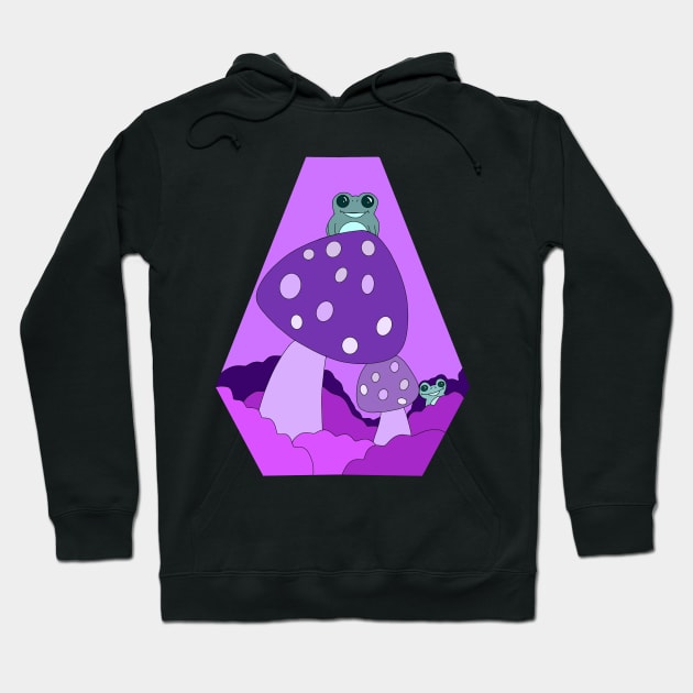 Purple Frog Hoodie by SchlockHorror